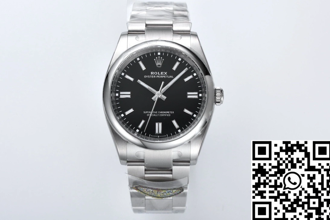 M124300-0002 41MM Dial Oyster Clean Rolex Perpetual Black Factory 0404